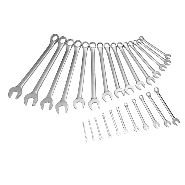 Satin Finish 12-point Combination Wrench Set 26 Pc